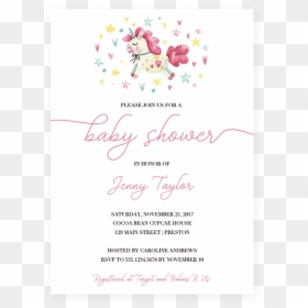 020 Template Ideas Babies Invitation Free Bridal Shower - Editable Unicorn Baby Shower Invitations, HD Png Download - bridal shower png