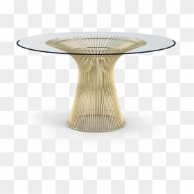 Elegant Table Png Transparent Image - Platner Dining Table Gold, Png Download - glass table png