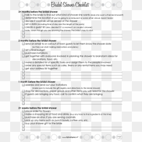 Bridal Shower Checklist Main Image - Gift Registry, HD Png Download - bridal shower png