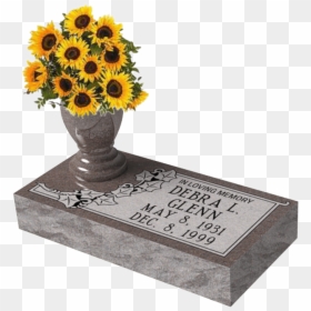 Individual Marker - Granite Marker With Vase, HD Png Download - blank gravestone png