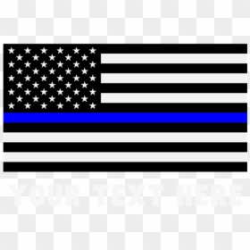 Thin Red And Blue Line Flag, HD Png Download - blue line flag png