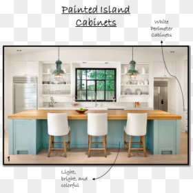 Painted Island Cabs1 - Home Ideas Spring Magazine, HD Png Download - kitchen island png