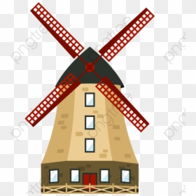 Dutch Windmill Clipart - Windmill In Netherlands Clipart, HD Png Download - windmills png
