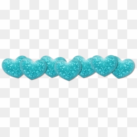 Blue Hearts - Line Of Blue Hearts, HD Png Download - teal heart png