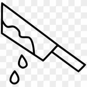 Blood Knife Horror Murder Party - Line Art, HD Png Download - knife with blood png