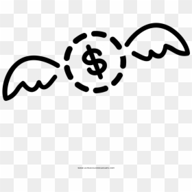 Losing Money Coloring Page - Money Png Coloring, Transparent Png - losing money png