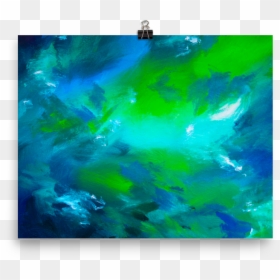 Absract Blue Green Acrylic Painting, HD Png Download - abstract painting png