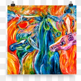 Transparent Wild Horse Png, Png Download - abstract painting png
