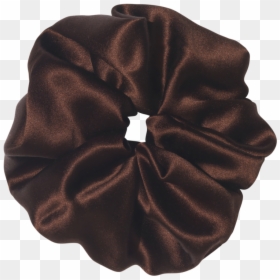 The Scrunchie Silk Hair Accessory In Chocolate - Brown Scrunchies Png, Transparent Png - hair accessories png