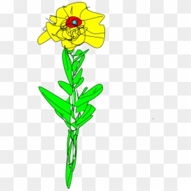 Simple Yellow Flower - Flower, HD Png Download - simple flower png