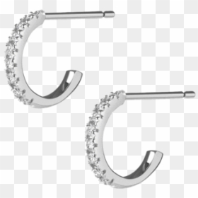 Huggie Earrings With White Diamonds - Earrings, HD Png Download - run the jewels png