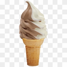 #icecream #ice #cream #swirl #chocolate #and #vanilla - Soft Serve Swirl Ice Cream, HD Png Download - chocolate ice cream png