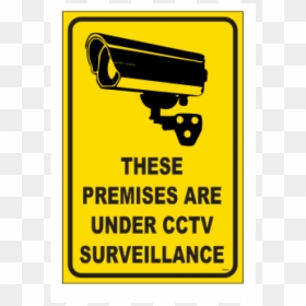 Cctv Sign Board - Surveillance Sign, HD Png Download - sign board png