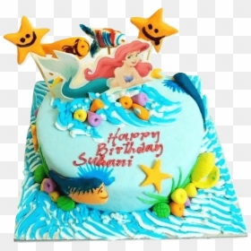 Birthday Princess Ariel Cake, HD Png Download - princess ariel png