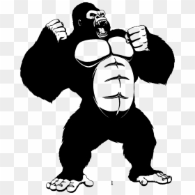 Transparent Gorilla Cartoon Png - King Kong Drawing Easy, Png Download - cartoon skeleton png