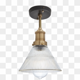 Stylish Glass Lamp Light Png Image - Industville Brooklyn Glass Funnel Wall Light, Transparent Png - lampshade png
