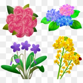 Flowers For Mom, Yellow, Hydrangea, Rose, Flower - 유치원 어린이집 꽃 가게 놀이 도안, HD Png Download - hydrangea bush png