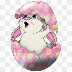 Easter Cute Bunny In Egg Transparent Png Clipart - Easter Bunny Transparent Png, Png Download - egg cartoon png