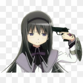 Png Of Girl With Gun To Head - Gun To The Head Anime, Transparent Png - anime gun png