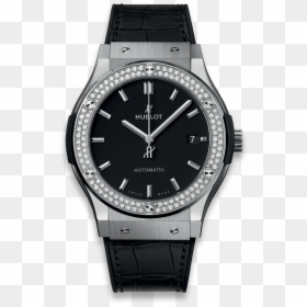 Classic Fusion Titanium Diamonds - Hublot Watch Classic Fusion, HD Png Download - diamond watch png