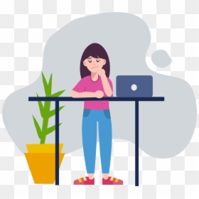 Girl Procrastination Clipart, HD Png Download - procrastination png