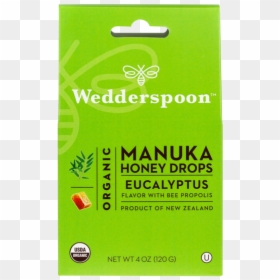 Organic Manuka Honey Drops - Wedderspoon Manuka Honey Drops Eucalyptus, HD Png Download - honey drop png