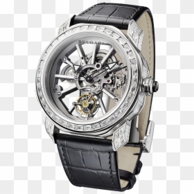 Bulgari Octo Tourbillon Sapphire Watch, HD Png Download - diamond watch png