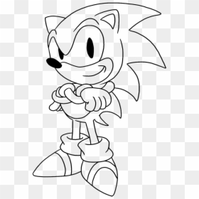 Sonic Is Being Issued A Thumbs Up The Hand Coloring - Drawing Famous Cartoon Characters, HD Png Download - thumbs up hand png