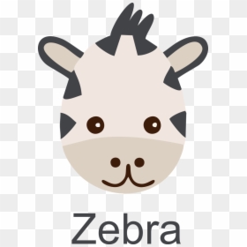 Zebra Face Image Icon - Zoo Animals Easy Clipart, HD Png Download - zebra cartoon png