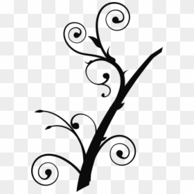 Branch Drawing Tree Silhouette Computer Icons - Tree Branch Clip Art, HD Png Download - flower branch png