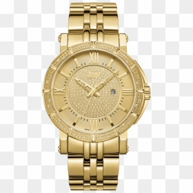 Jbw Vault J6343a Gold Diamond Watch Front - Gold Guess Watch For Men, HD Png Download - diamond watch png