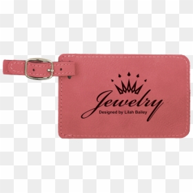 Luggage Tag With Custom Laser Engraving Pink Leather - Wallet, HD Png Download - pink rectangle png