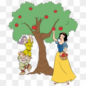 Snow White Picking Apples, HD Png Download - snow white apple png