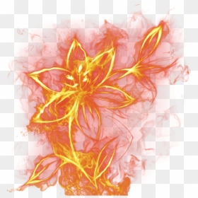Fire Flowers Png, Transparent Png - fire smoke png