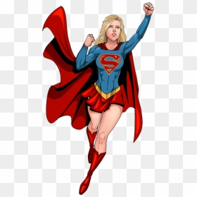 Supergirl Cartoon Png, Transparent Png - supergirl png