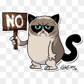 Grumpy Cat No Cartoon, HD Png Download - grumpy cat png
