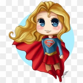 Super Girl Chibi, HD Png Download - supergirl png