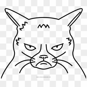 Line Art, HD Png Download - grumpy cat png