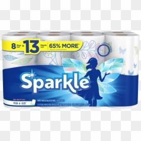 Sparkle Paper Towels 8 Pack, HD Png Download - sparkle transparent png