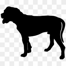American Bulldog Silhouette Png, Transparent Png - pitbull png