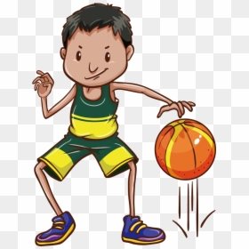 Bounce A Ball Clipart, HD Png Download - basketball player png