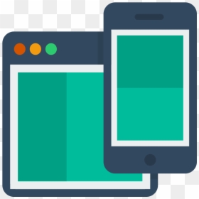 Mobile Flat, HD Png Download - responsive png