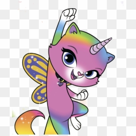Rainbow Butterfly Unicorn Kitty Characters, HD Png Download - unicornio png