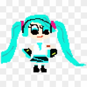Hatsune Miku Pixel Png, Transparent Png - hatsune miku png