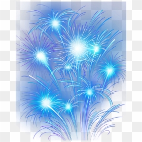 Fireworks Blue And Green, HD Png Download - fireworks png transparency