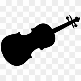 Violin Silhouette Clip Art, HD Png Download - music instruments png