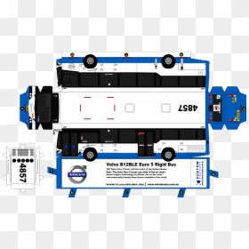 Paper Model Volvo Bus, HD Png Download - volvo bus png