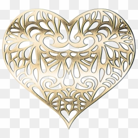 Decorative Gold Heart Png, Transparent Png - metal texture png