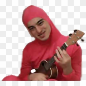 Pink Guy Playing Ukulele, HD Png Download - filthy frank png