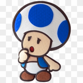 Blue Toad Paper Mario, HD Png Download - paper mario png